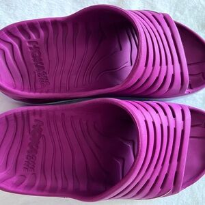 Hoka women slides hot pink